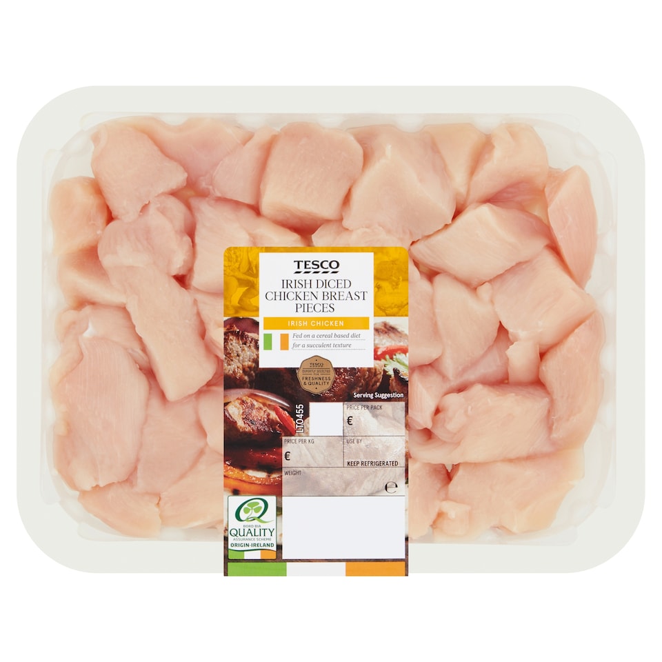 Tesco Large Diced Chicken Fillets 550G