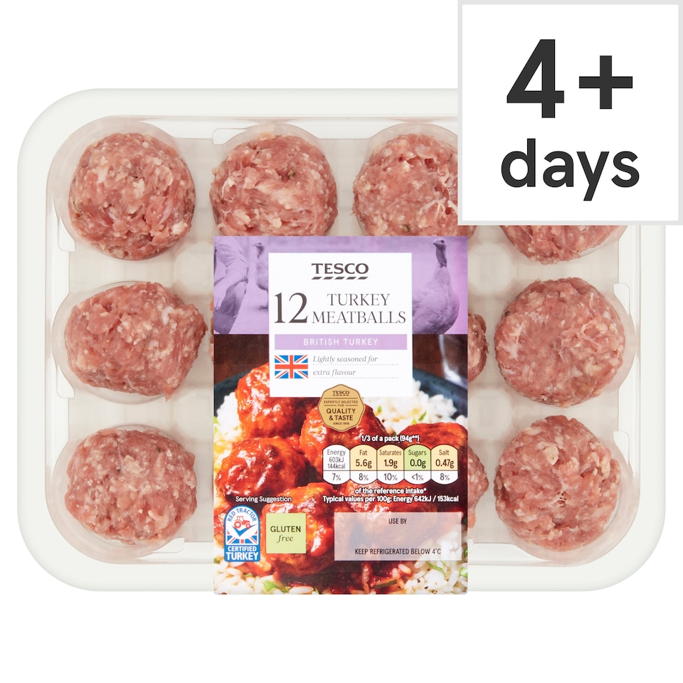 Tesco British Turkey Meatballs 12 Pack 336g