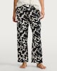 image 3 of F&F Pure Cotton Bow Print Pyjama Bottoms in Black