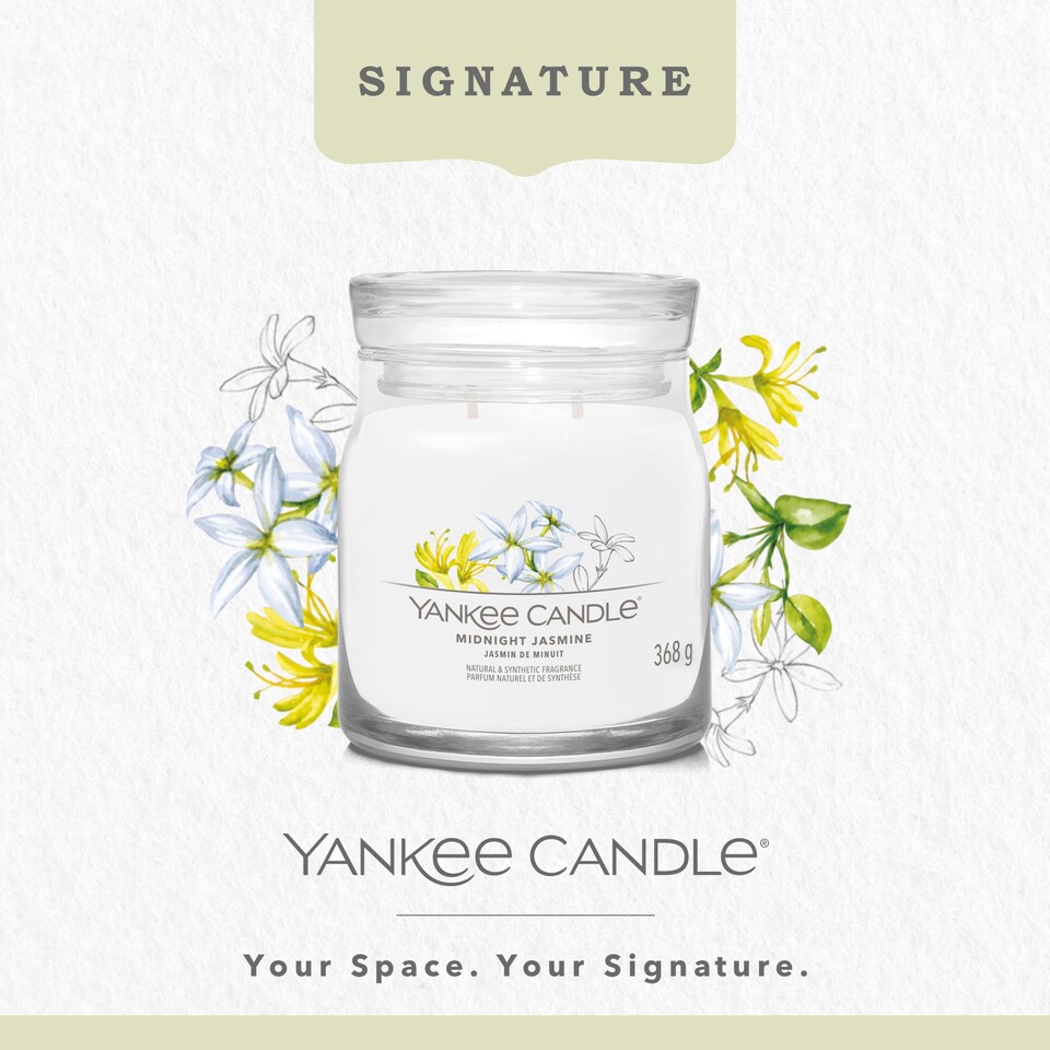 image 1 of Yankee Signature Midnight Jasmine Medium Jar Candle 368g