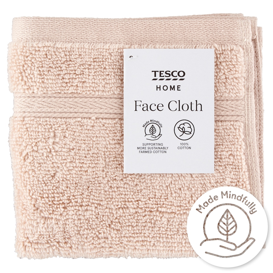 Tesco Home taupe színű arctörlő 30 cm x 30 cm