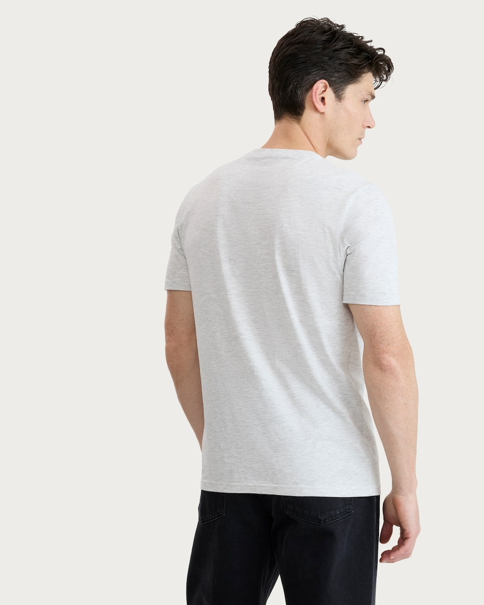 image 1 of F&F Cotton Rich Crew Neck Slim Fit T-Shirt in Grey