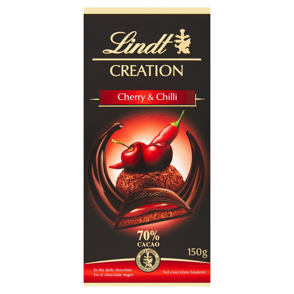 Lindt Creation Dark Chocolate Mouse and Cherry & Chilli Filling 70% 150g