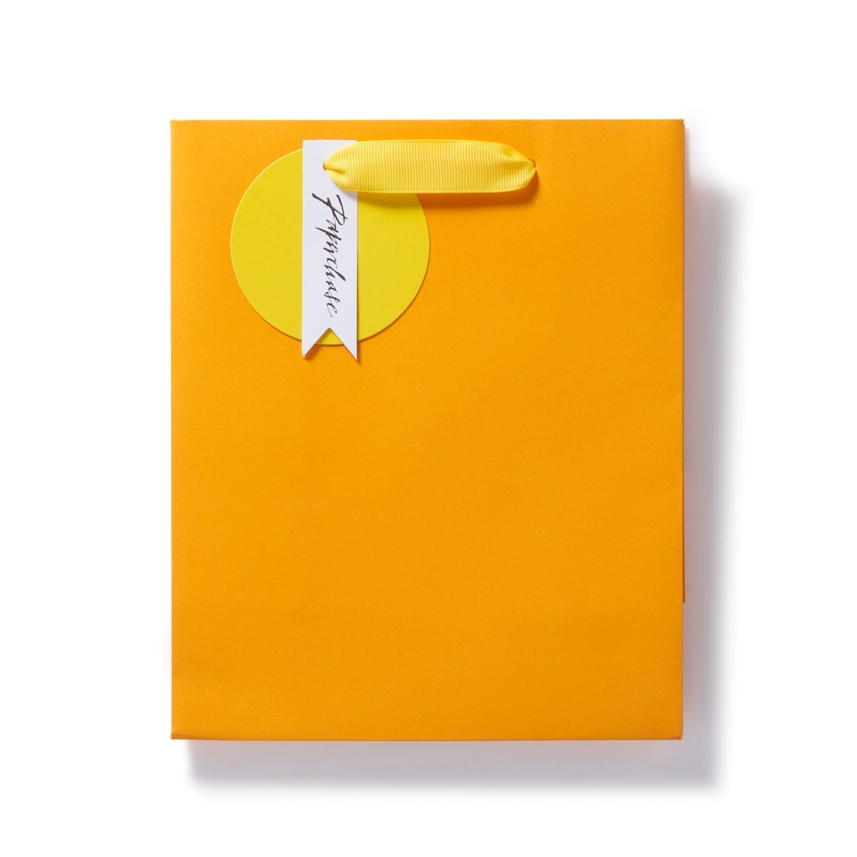 Paperchase Medium Gift Bag - Orange/Yellow