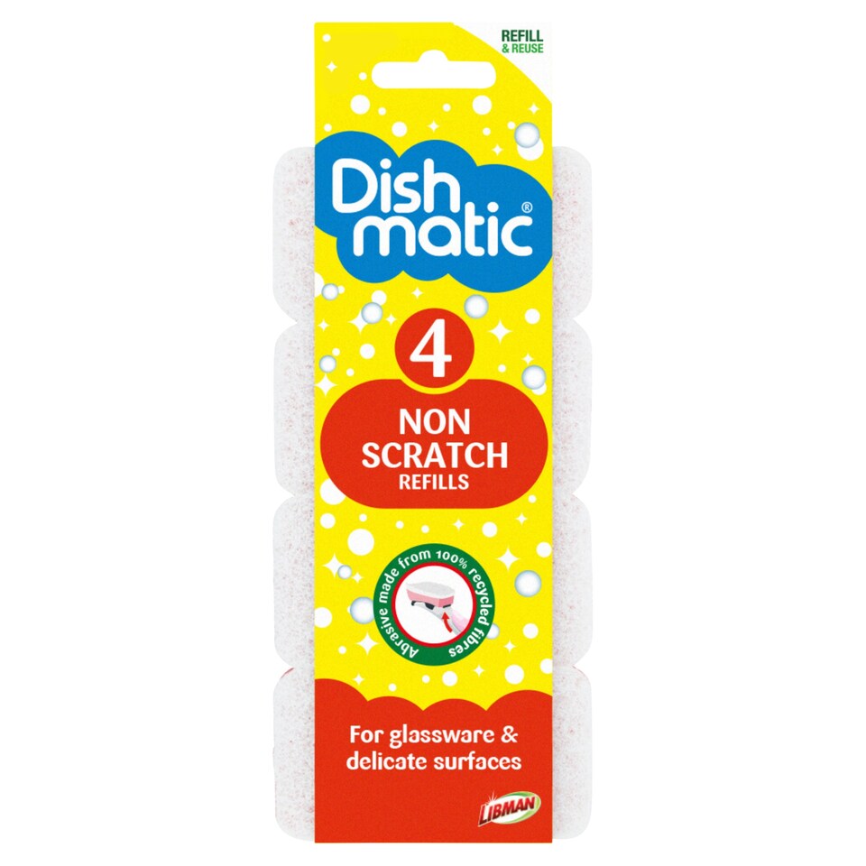 Dishmatic 4 Non Scratch White Refills