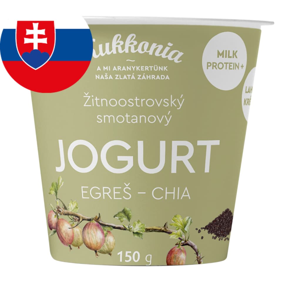 Kukkonia Žitnoostrovský smotanový jogurt egreš-chia 150 g