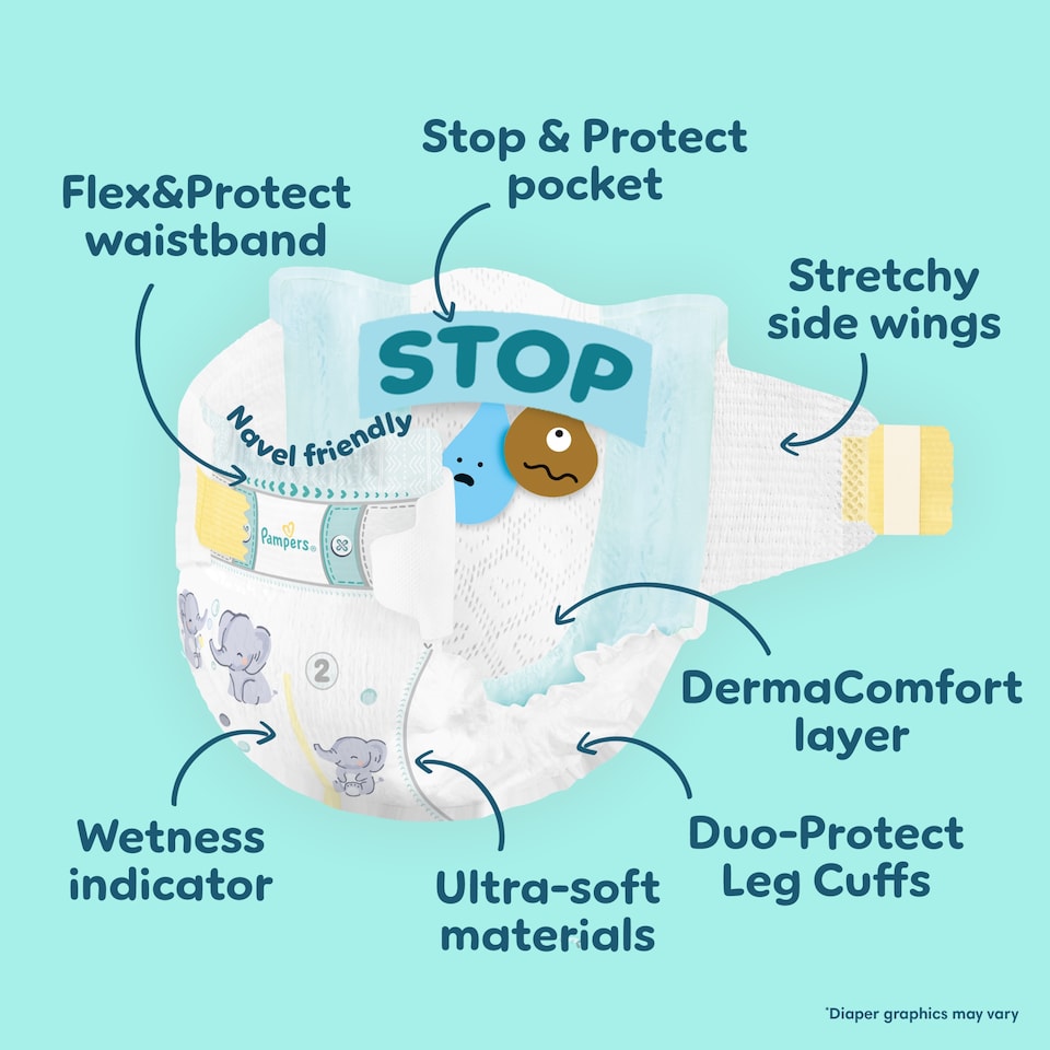 image 1 of Pampers New Baby Size 1 22 Nappies