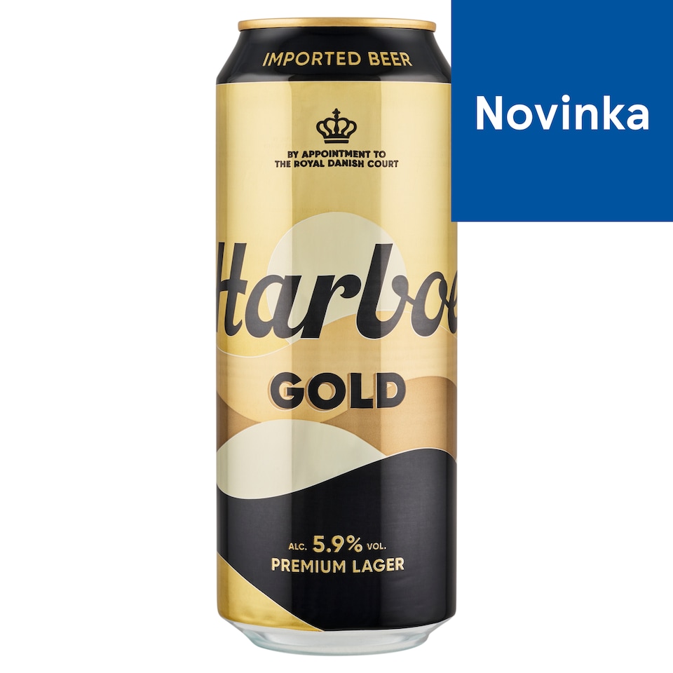 image 1 of Harboe Gold Premium Lager Light Beer 0.5 L