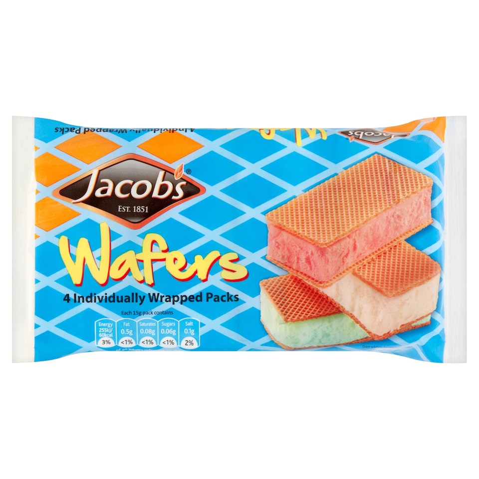 Jacobs Ice Wafers 4 Wrapped Packs 60G