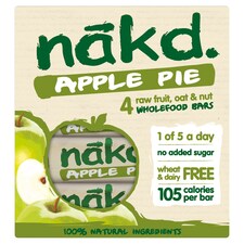 Nakd Apple Pie Bars Multipack 4X30g