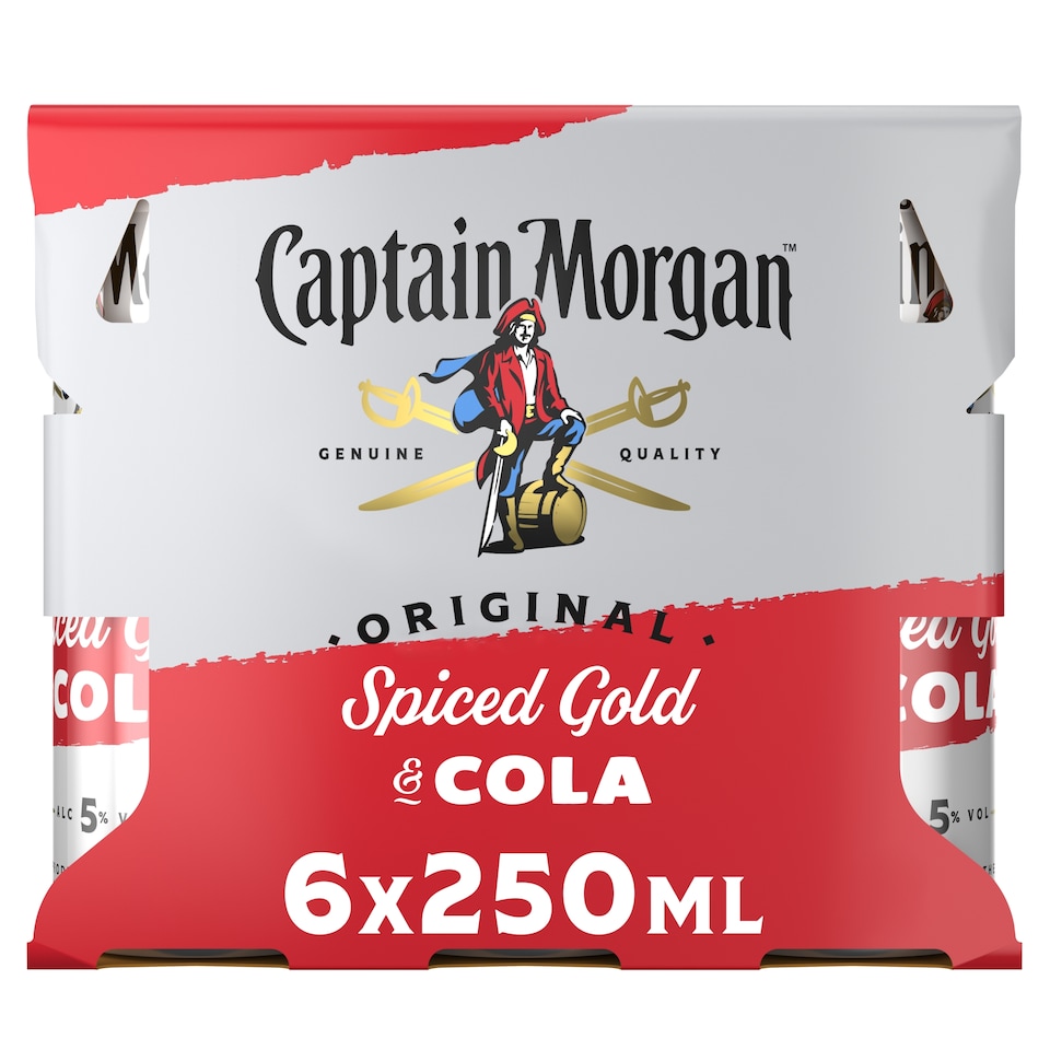 image 1 of Captain Morgan Original Spiced Gold & Pepsi Max 6 X 250ML