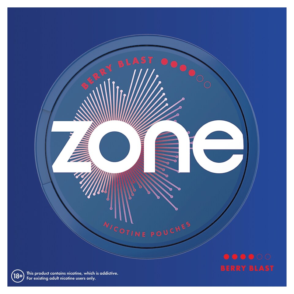 image 1 of Zone Berry Blast Nicotine Pouches 11mg x 20 Pouches 14.1g