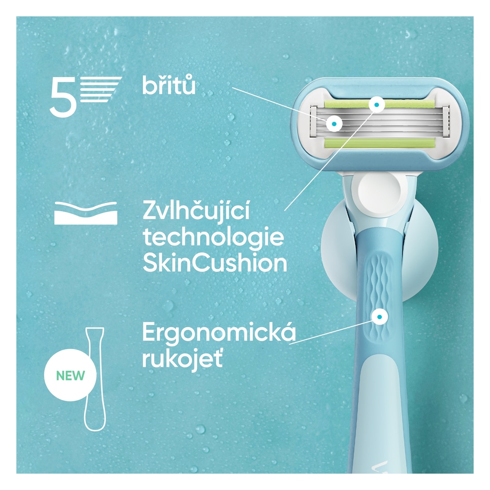 Obrázek 1 pro produkt Gillette Venus Extra Dámské Holicí Hlavice Smooth, 4 Náhradní Holicí Hlavice