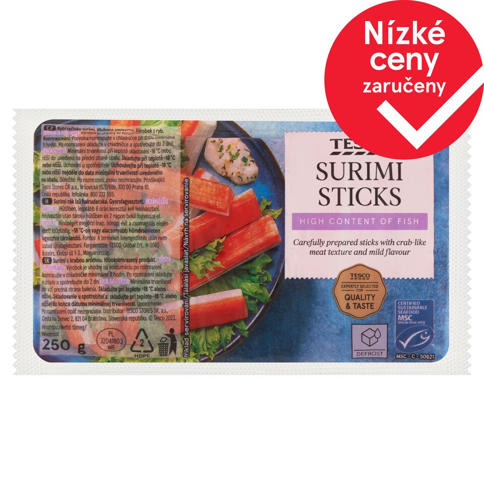 Tesco Rybí tyčinky surimi 250g