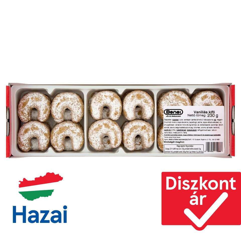 Benei vaníliás kifli 230 g