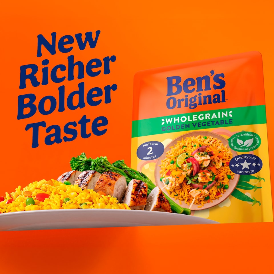 image 1 of Bens Original Wholegrain Golden Vegetable Microwave Rice 220g