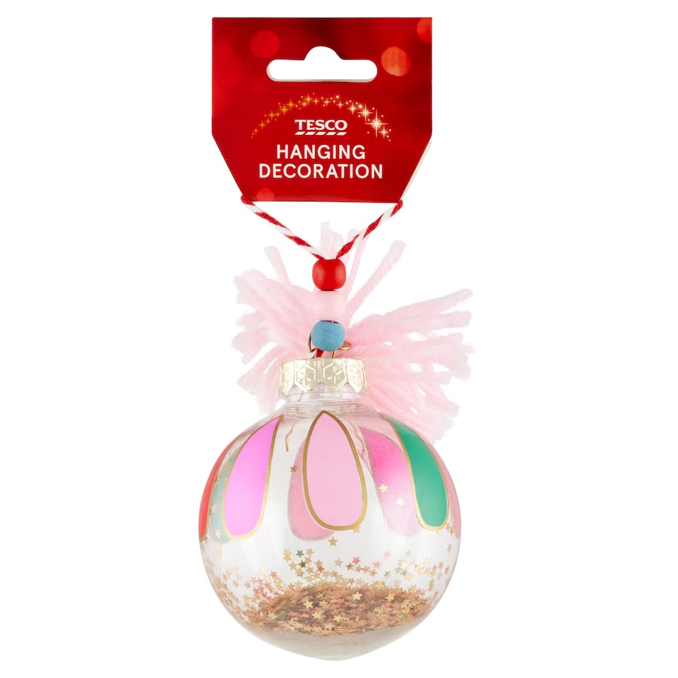 Tesco Bauble White Deco Inside Hanging Decoration
