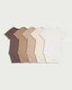 image 1 of F&F Baby 5-Pack Pure Cotton Short Sleeved Bodysuits in Med Nude