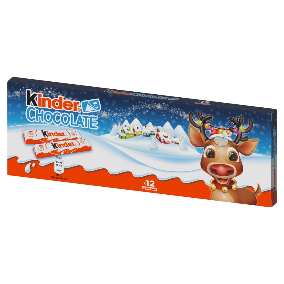 image 1 of Kinder Chocolate Tyčinky z mléčné čokolády s mléčnou náplní 12 ks 150g 