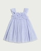 image 4 of F&F Girls Ruffle Detail Sleeveless Dress in Blue
