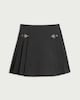 image 4 of F&F Girls School Buckle Pleated Skirt in Grey