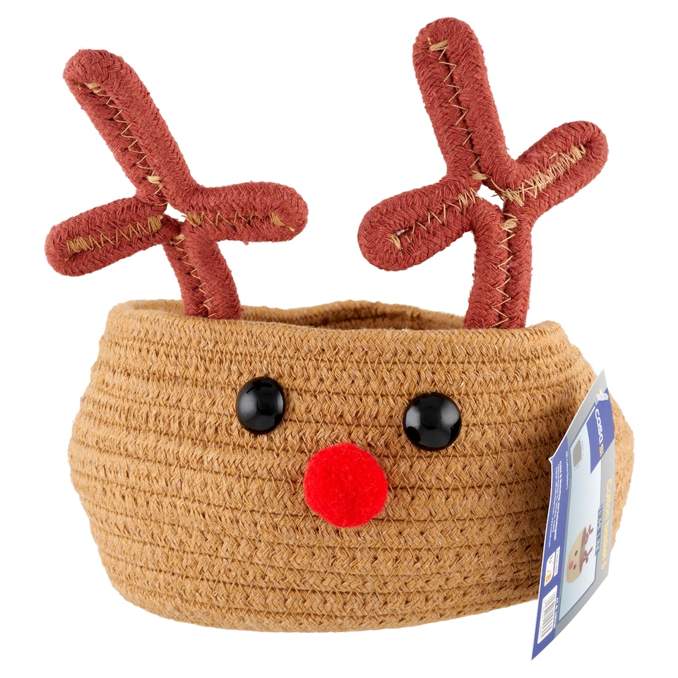 Casa Si Deer Cotton Basket S