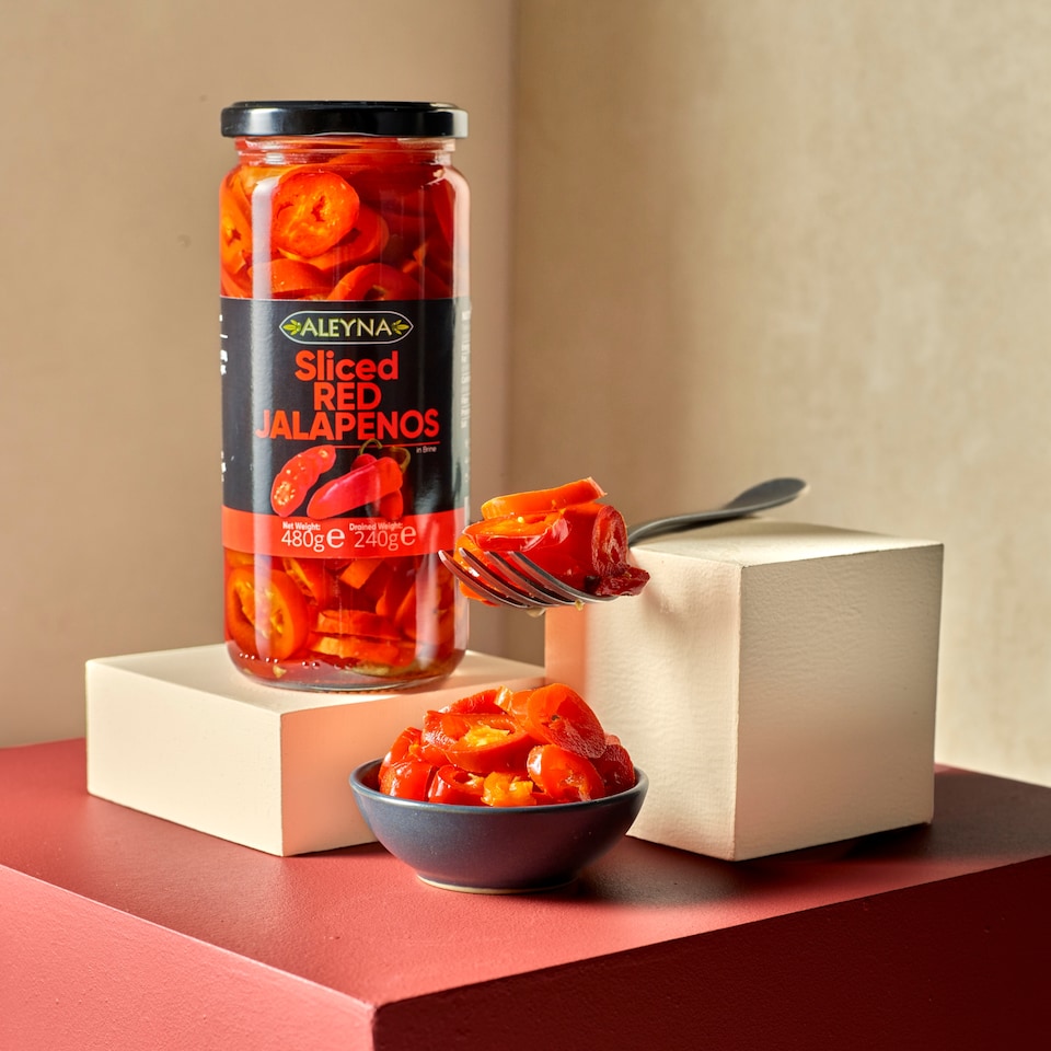image 1 of Aleyna Sliced Red Jalapeno Peppers 480G