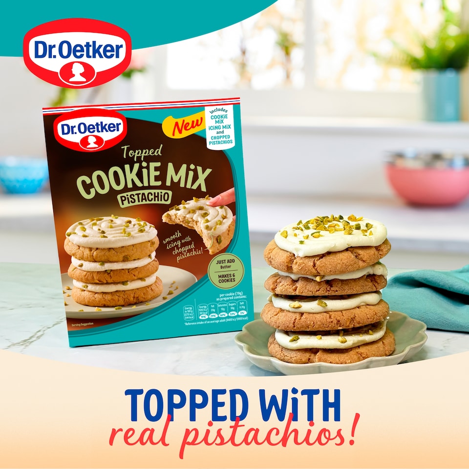 image 1 of Dr. Oetker Topped Cookie Mix Pistachio 325g
