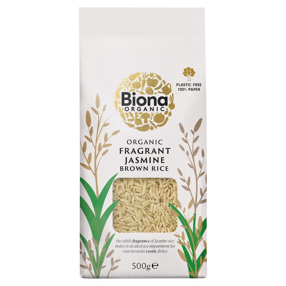 Biona Organic Jasmine Brown Rice 500g