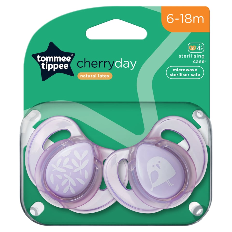 image 1 of Tommee Tippee Every Day Essential Natural Latex Soothers, 6-18m, Pack of 2