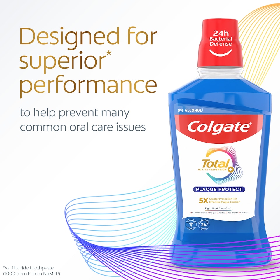 image 1 of Colgate Total Advanced Plaque Protect Peppermint Mouthwash Alcohol Free 500ml
