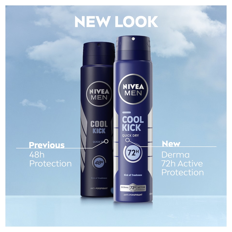 image 1 of Nivea Men Cool Kick Antiperspirant Deodorant 250Ml