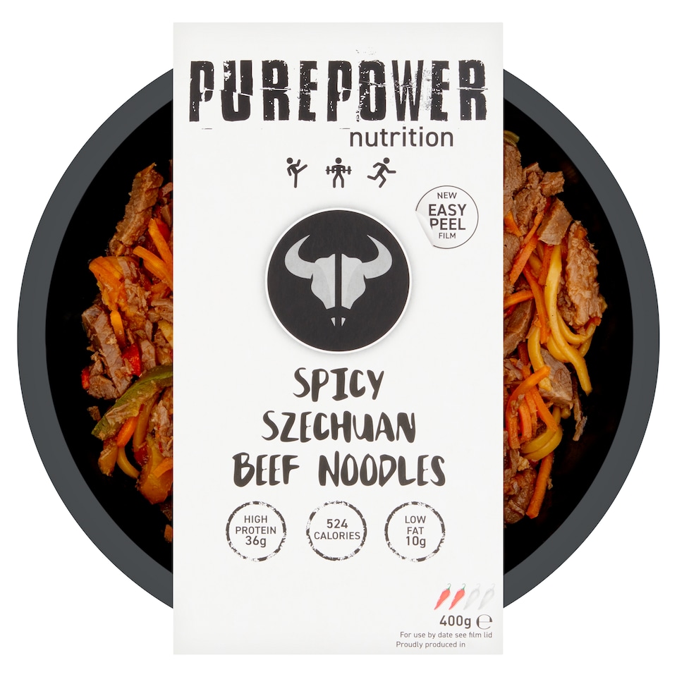 PUREPOWER Nutrition SPICY SZECHUAN BEEF NOODLES 400g