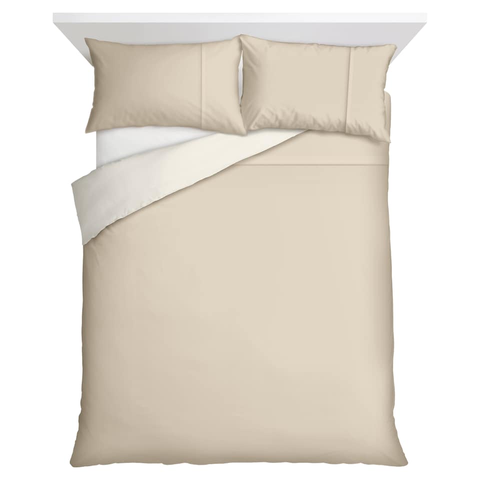F&F Home Supersoft Neutral Reversible Duvet Set Double