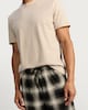 image 2 of F&F Check Print Fleece Bottom Pyjama Set in Stone