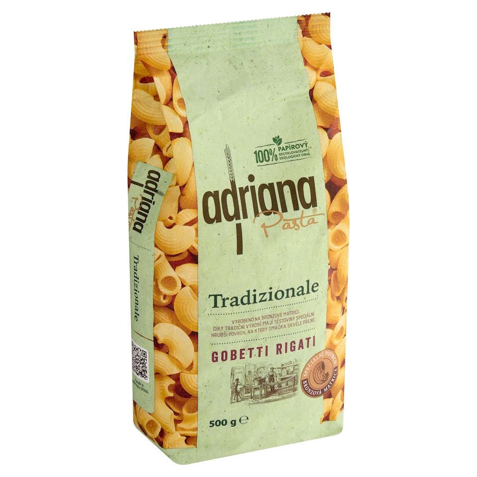 obrázok 1 z Adriana Pasta Tradizionale Gobetti Rigati cestovina semolinová sušená 500 g