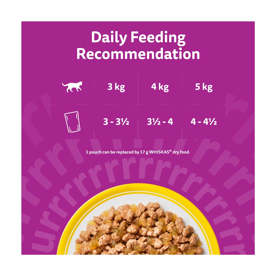 image 1 of Whiskas 11+ Senior Wet Cat Food Poultry Feasts in Jelly 12x85g