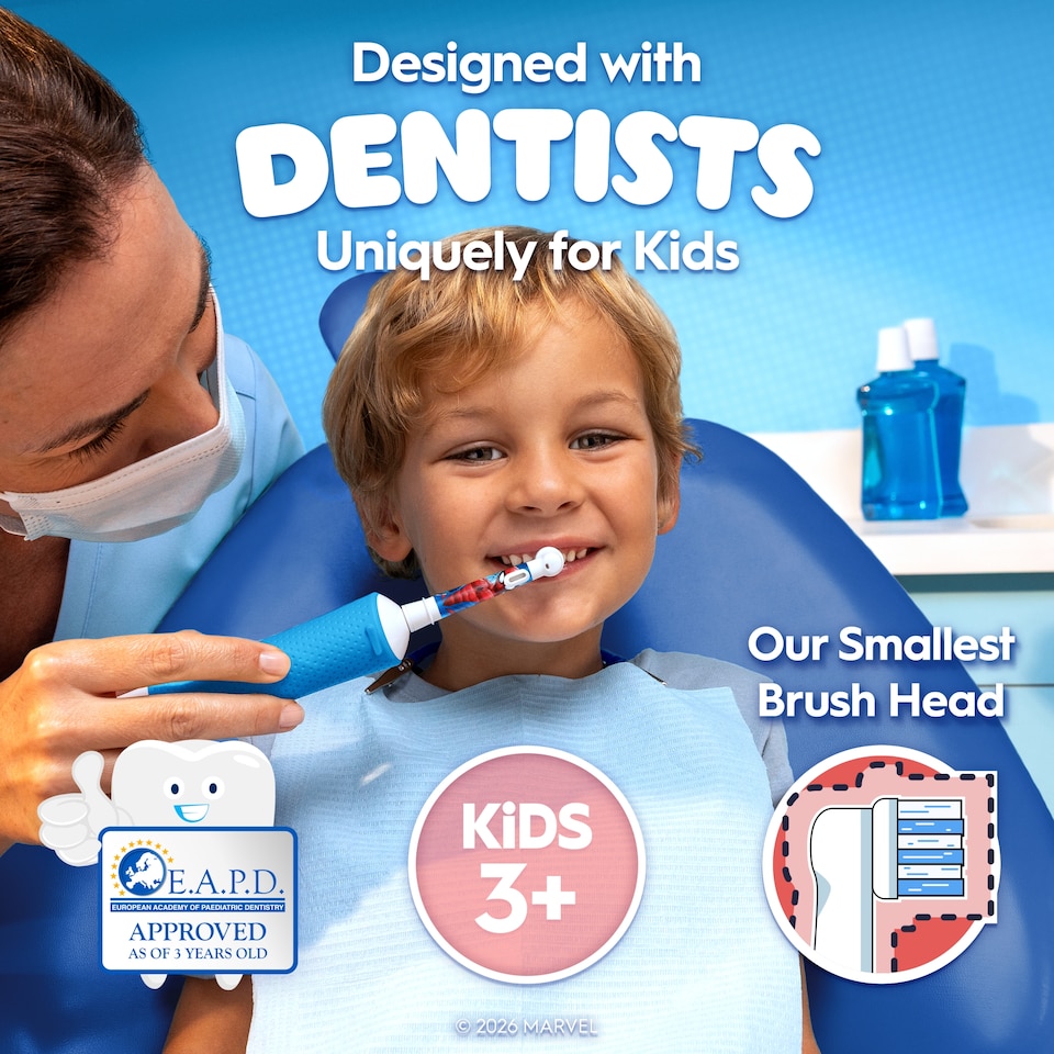 image 1 of Oral-B Pro Kids 3+ Electric Toothbrush - Spider-Man