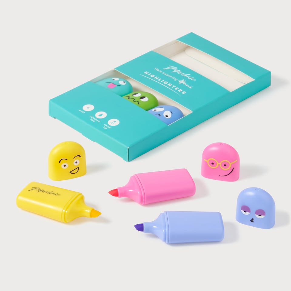 image 1 of Paperchase x Mind Emotions 6 Pack Highlighters