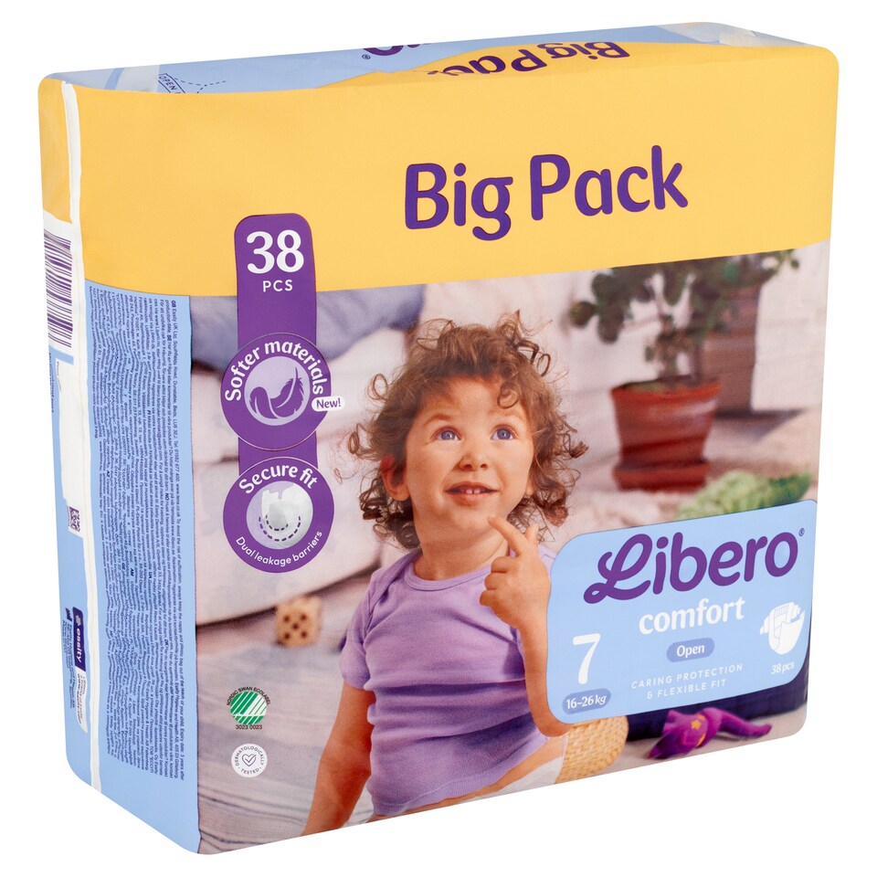Libero Comfort egyszerhasználatos pelenka, méret: 7, 16-20 kg, 38 db  1. kép