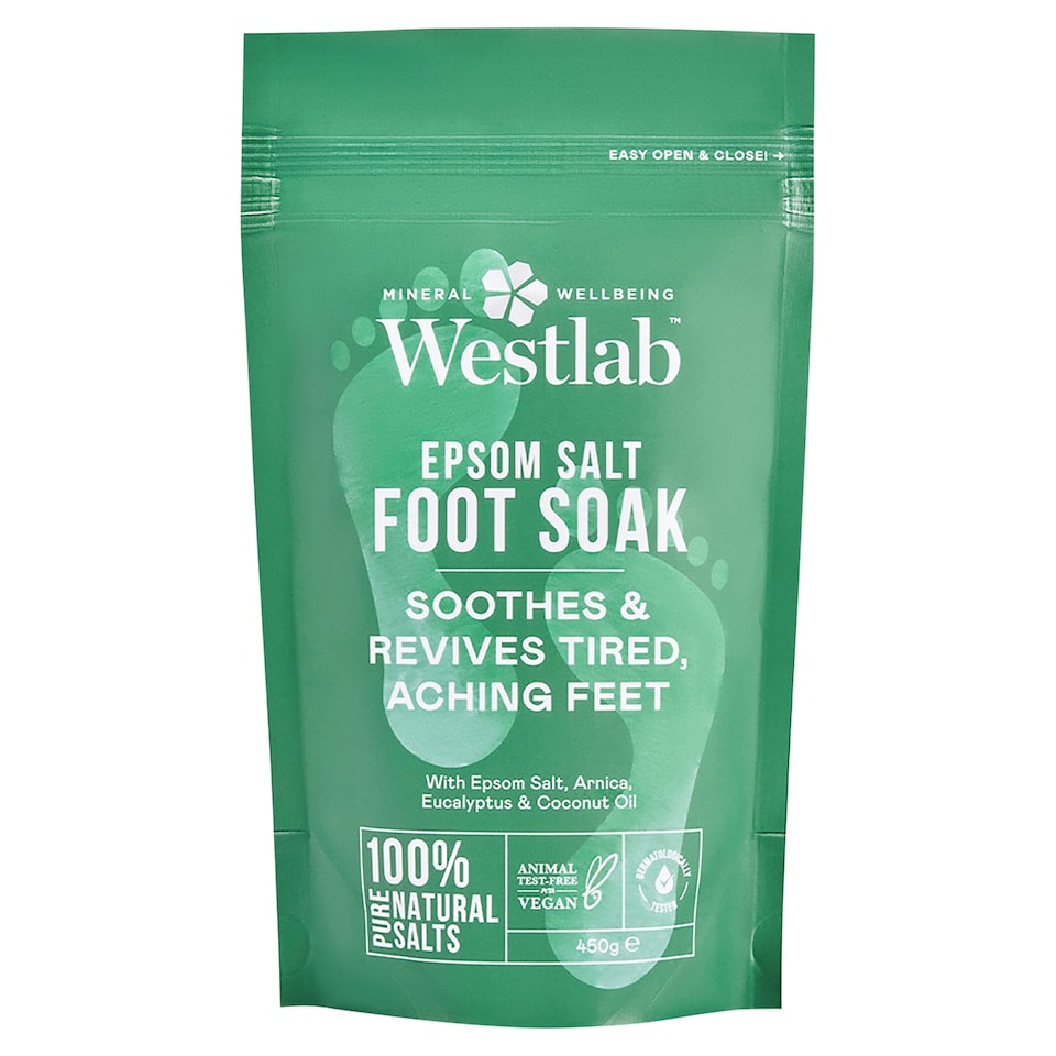 Westlab Epsom Salt Foot Care with Arnica, Eucalyptus & Coconut Oil 450g