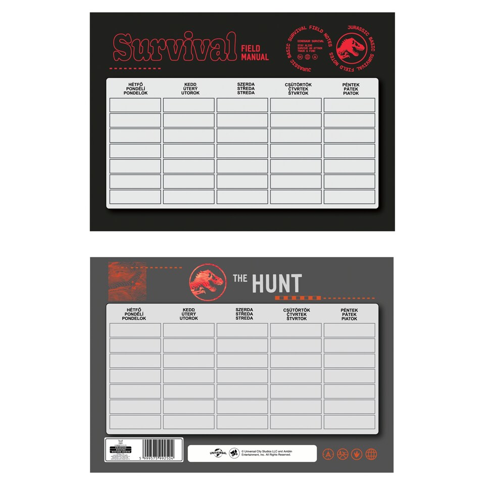 Lynx Jurassic World Timetable A5