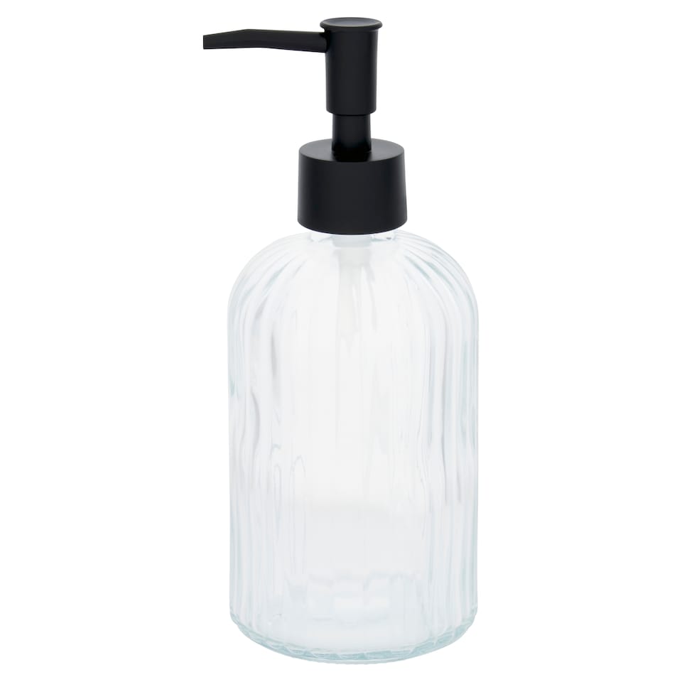 F&F Home Clear Glass Soap Dispenser 
