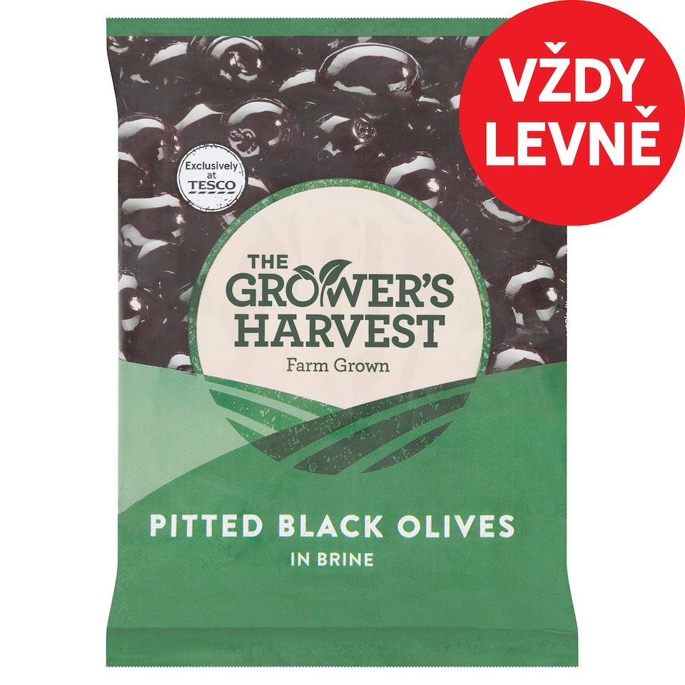 The Grower's Harvest Pitted Black Olives in Brine 200g