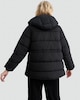image 3 of F&F Hooded Shower Resistant Puffer Jacket in Black