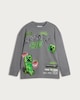 image 4 of Minecraft Creeper Explore Create Pure Cotton Top in Grey
