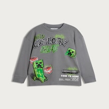 Minecraft Creeper Explore Create Pure Cotton Top in Multi