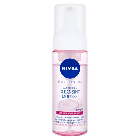 Nivea Soothing Cleansing Mousse Dry Sensitive Skin 150Ml Tesco Groceries