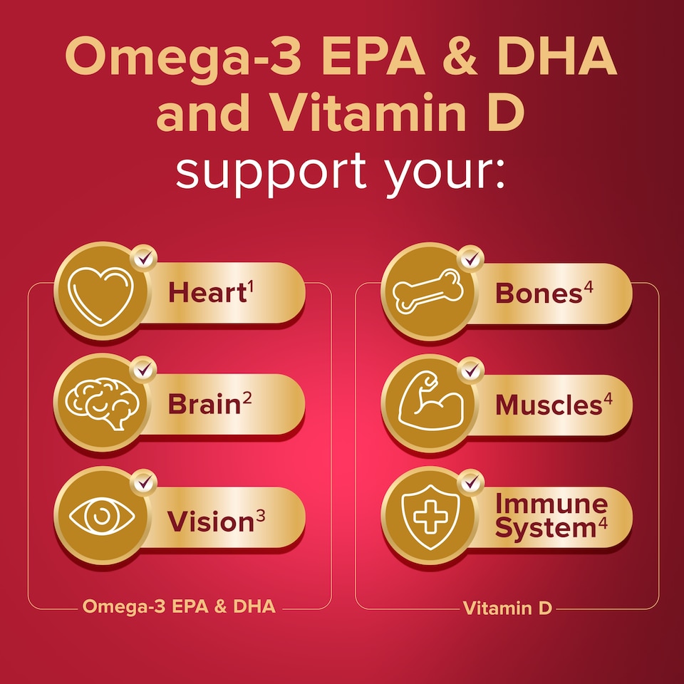image 1 of Seven Seas Omega-3 & Turmeric Tablets with Fish Oil Capsules and Vitamin D - 60s