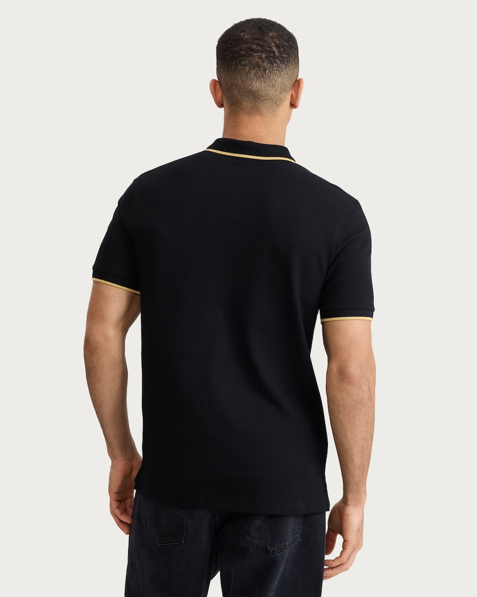 image 1 of Guinness Cotton Rich Embroidered Polo Shirt in Black